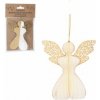 Bestent Dekoračné papierové ozdoby Anjel Biely 12cm 1ks