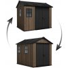 Záhradný domček Keter Apex 7,5 x 9 Walnut, s podlahou Keter