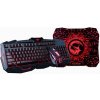 Marvo KM400, sada klávesnice s hernou myšou a podložkou, CZ/SK, herná, membránová typ drôtová (USB), čierna, podsvietená