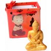 Nefertitis Buddha meditujúci zlatý v darčekovej taštičke - cca 5 cm
