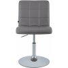 Stolička Ricky imitácia kože, sivá