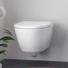 WC misa závesná D-NEO 45770900A1 37 x 54 cm Rimless upevnenie Durafix biela + WC sedátko SoftClose