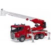 Bruder 3591 Hasičské auto Scania s rebríkom
