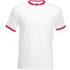 Fruit of the Loom Tričko Ringer T, racerback, krátký rukáv, pánské COT16116890303-white/red L Bílá/červená