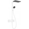 Hansgrohe Raindance Alive Q - Sprchový set s termostatom, 21x34 cm, 3 prúdy, EcoSmart, matná biela - 24581700