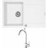 Franke MRG 611 biela ľad s excentrom + Franke FP 9000.031 chróm