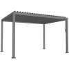 Záhradná pergola VISTA s LED osvetlením sivá VIN0623 - 300x300x250 cm