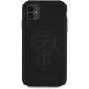 Karl Lagerfeld puzdro gumené Apple iPhone 11 KLHCN61SILTTBK čierne