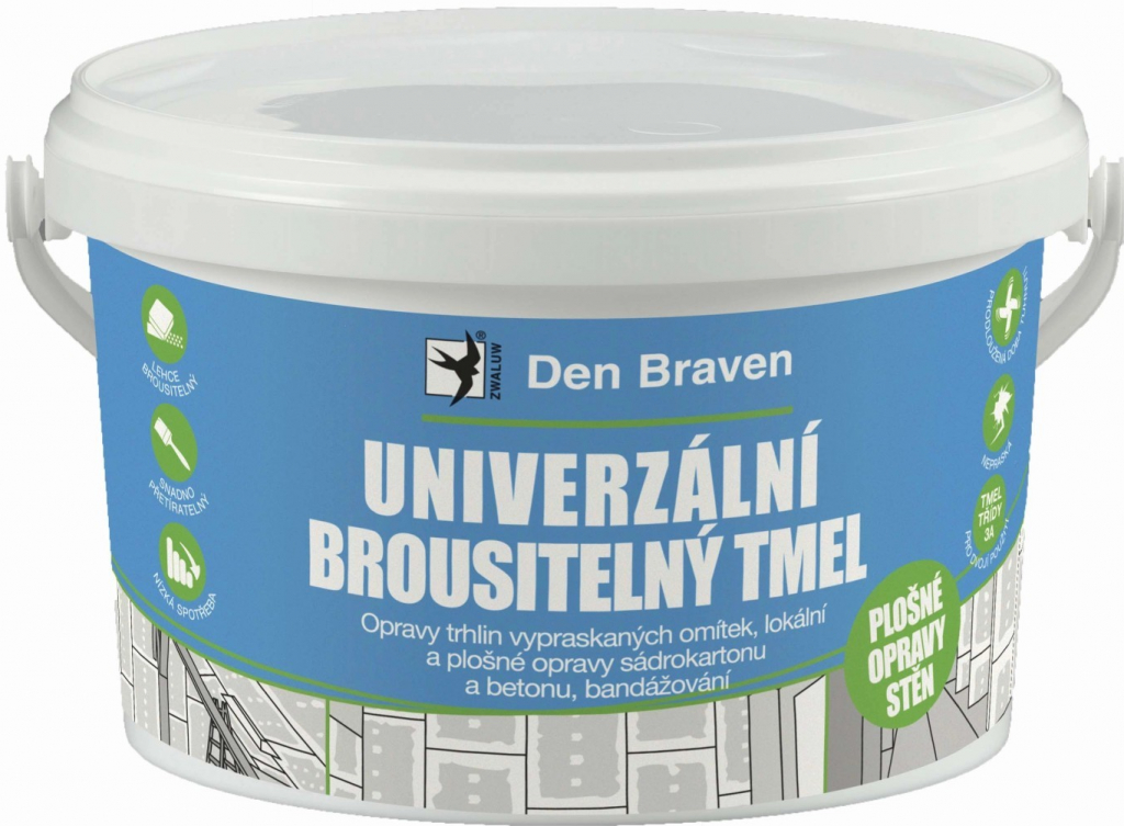 DEN BRAVEN Univerzálny brúsiteľný tmel 1,5 kg