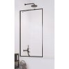RADAWAY IDEA BLACK PNJ II FRAME 90cm vaňová zástena pevná jednodielna, profil čierny, sklo číre, 10001090-54-56