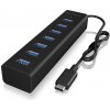 ICY BOX 7 portů USB-C® (USB 3.1) MultiPort húb čierna; IB-HUB1700-C3