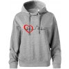 Nemecký ovčiak ekg - Oversized mikina dámská Moon - kratšia + širšia - L ( Tmavosivý melír )