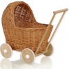 lovel Prútený kočík pre bábiky natural