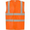 YOKO Hi Vis sieťovaná bezpečnostná vesta biela