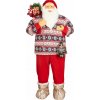 MagicHome Dekorácia Santa, so svetrom, 120 cm