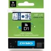 Dymo D1 45014, S0720540, 12mm x 7m modrá tlač / biely podklad, originálna páska