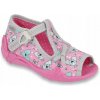Befado detské papuče na zapínanie ružové, veľkosť 18