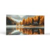 Ročné obdobia Jesenná chata pri jazere | Obrazy Vintessia Rozmery panoráma: 40x80