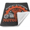 Sablio Deka pre bábätko Harley-Davidson motor Čierne pozadie - 90x120 cm