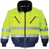 Portwest PJ50 HI VIS PILOT Reflexná bunda 3v1 Fluorescenčno žltá Námornícka modrá