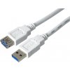 PremiumCord Prodlužovací kabel USB 3.0 Super-speed 5Gbps A-A, MF, 9pin, 3m, bílá