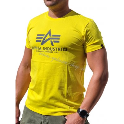 Alpha Industries Basic T Shirt Empire Yellow tričko pánske Farba: žltá, Veľkosť: XL