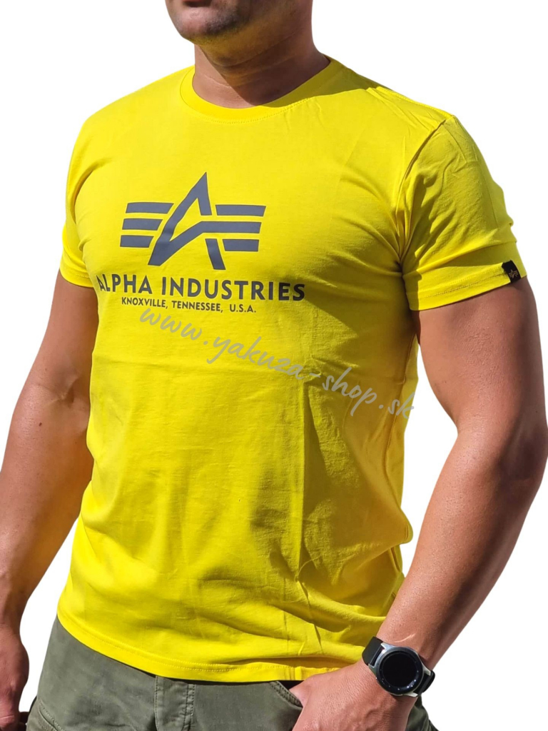 Alpha Industries Basic T-shirt Empire yellow tričko pánske žltá