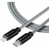 Tactical KP31216 Aramid extra pevný, USB-C/Lighting MFI, 0,3m, sivý