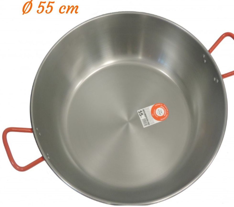 Paella WOK 13420 Oceľová hlboká panvica Garcima 55 cm