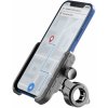 Univerzálny hliníkový držiak mobilného telefónu Cellularline Rider Steel na motorku a bicykel, čierny