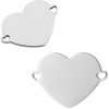 Konektor leštěné srdce 25x17mm - 1ks - Nerez RL
