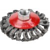 Extol Kartáč miskový M14 vrkočový, oceľový drôt 0,5mm, 100mm 17012