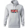 Britská vlajka stará - Mikina pánska Cape s kapucňou - XL ( Svetlosivý melír )