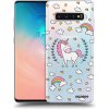 Picasee silikónový prehľadný obal pre Samsung Galaxy S10 Plus G975 - Unicorn hviezdne nebo