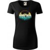 Paragliding vintage - Dámske tričko z organickej bavlny Origin (GOTS) - 2XL ( Čierna )