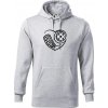 Florbal love - Mikina pánska Cape s kapucňou - 5XL ( Svetlosivý melír )