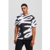 TRIČKO KARL LAGERFELD AUTOGRAPH AOP T-SHIRT BLACK-WHITE KL PRINT