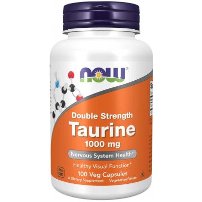 NOW Foods Taurine Double Strength 1000 100 kapsúl