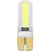 5W 12LED COB parkovacia žiarovka do auta, studené biele svetlo.