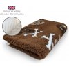 DRYBED Premium Vet Bed Crossbones hnedý 100 x 75 cm