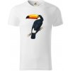 Tukan kreslený - Tričko z organickej bavlny - 2XL ( Biela )
