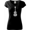 Gitara - názvy hudobných štýlov - Dámske tričko Pure - M ( Čierna )