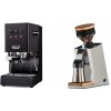 Gaggia New Classic E24, black + Eureka Mignon Single Dose PRO, White & Oak