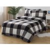 XPOSE® Francúzske mikroplyšové obliečky KÁRO Exclusive - sivé 220 x 200 cm, 70x90 cm, Mikroplyš + Predĺžená možnosť vrátenia tovaru do 50 dní
