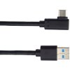 PremiumCord Kábel USB typ C/M zahnutý konektor 90° – USB 3.0 A/M, 1 m ku31cz1bk