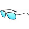 Techsuit Slnečné okuliare polarizačné TR90 (MM99) - ochrana proti UV žiareniu - svetlá čierna / ľadová modrá