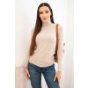 Kesi Dámsky sveter z viskózy s rolákom a dlhým rukávom Béžová