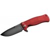 Lionsteel SR Flipper RED Aluminum knife, RotoBlock, Chemical Black blade Sleipner SR11A RB