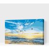 Vymalujsisam.sk Maľovanie podľa čísiel - Vtáci lietajúci ponad more Veľkosť: 40x60cm, Rám: Na kartónovej doske