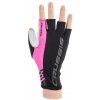 Crussis cyklo rukavice čierno / ružové fluo